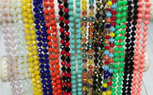 Load image into Gallery viewer, Knotted crystal bead necklace