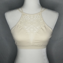 Load image into Gallery viewer, Floral Cutout Seamless Crop Top (Ivory)