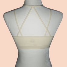 Load image into Gallery viewer, Floral Cutout Seamless Crop Top (Ivory)