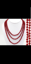 Load image into Gallery viewer, Knotted crystal bead necklace