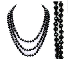 Load image into Gallery viewer, Knotted crystal bead necklace