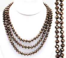 Load image into Gallery viewer, Knotted crystal bead necklace