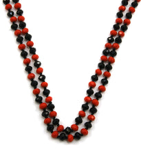 Load image into Gallery viewer, Knotted crystal bead necklace