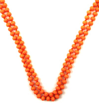 Load image into Gallery viewer, Knotted crystal bead necklace