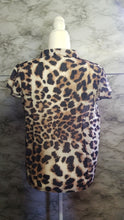 Load image into Gallery viewer, Cheetah print ruffle trim top
