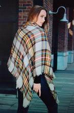 Load image into Gallery viewer, Classic Flannel Poncho with Toggle Closure
