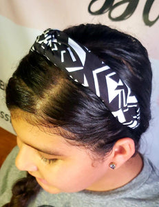 Black and white headband