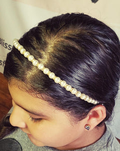 Faux pearl beaded headband