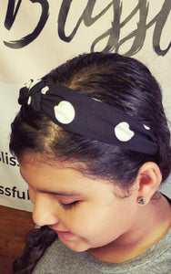 Black and white headband