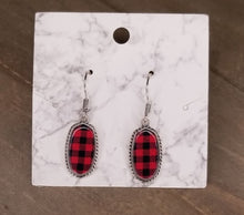 Load image into Gallery viewer, Silver buffalo print earrings
