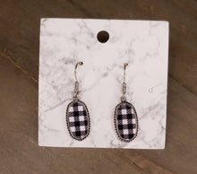 Load image into Gallery viewer, Silver buffalo print earrings
