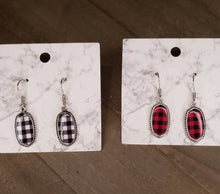 Load image into Gallery viewer, Silver buffalo print earrings
