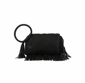 Clutch fringed evening purse