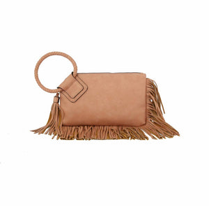 Clutch fringed evening purse