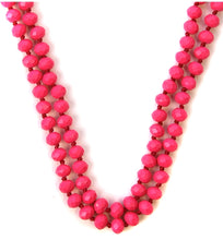 Load image into Gallery viewer, Knotted crystal bead necklace
