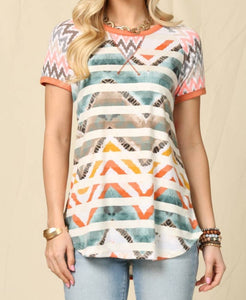 Rust Aztec top