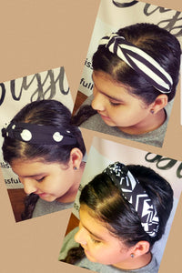 Black and white headband