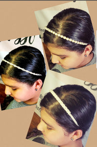 Faux pearl beaded headband