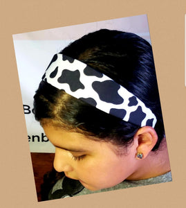 Cow print headband