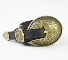 Load image into Gallery viewer, Oval Embossed Vintage Buckle Belt
