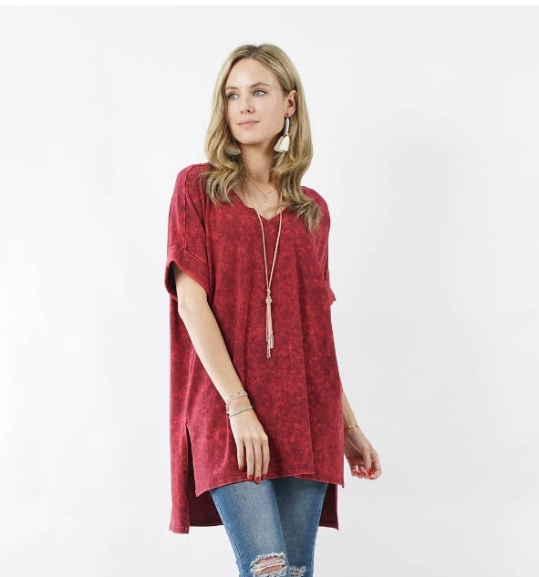 Mineral wash Tunic top