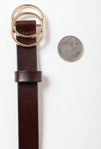 Double ring buckle belt