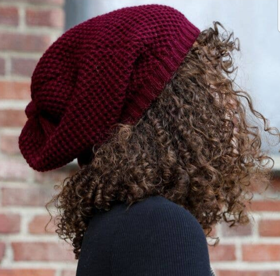 Waffle knit Slouchy beanie