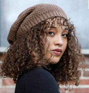 Waffle knit Slouchy beanie