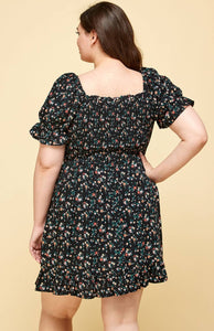 Plus size floral babydoll dress